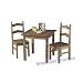 Distressed Waxed Pine Dining Set With 2 Chairs