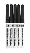 Set of 5 Black Permanent Markers - Personalize Christmas Ornaments #49501