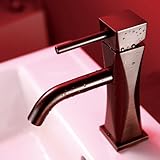 Single Handle Brass Bathroom Sink Faucet,Antique Copper