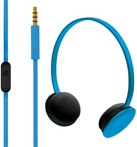 Hoomia U2NY-BLUE On-Ear Stereo Headphone with Microphone, Blue