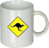 Kangaroo Crossing Custom Coffee Mug