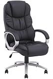 Black Pu Leather High Back Office Chair Executive Task Ergonomic Computer Desk
