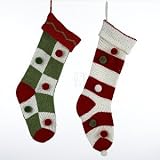 23 KNIT STOCKING W POMPOM 2 ASSTD.