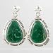 Broken Arrow Varascite and Sterling Silver Dangle Earrings, #9780