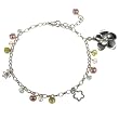 Handmade Sterling Silver Flower Charm, Pearl & Sterling Silver Bracelet