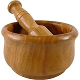 Berard French Olive Wood Handcrafted Mortar and Pestle, Large Size
