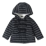 bluezoo- Blue striped duffle baby coat