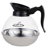 41VflsVUlyL. SL160  Coffee Pro Unbreakable Regular Coffee Decanter, 12 Cup, Stainless Steel/Polycarbonate