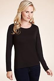 Petite Slash Neck Plain Stretch Top