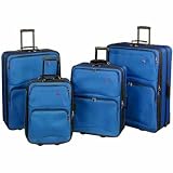 Cobalt Blue American Tourister Baltic Collection 4-Piece Expandable Luggage Set