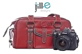 Jill-e 769367 Camera Leather Bag Small (Red)
