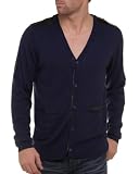 BIAGGIO – Gilet homme cachemire tendance et fashion bleu navy – Couleur : Gris Taille : XL