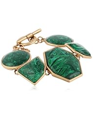 Lucky Brand Green Set Stone Flex Bracelet, 7.5"