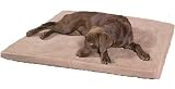 45"X27"X3" Full Layer Memory Foam Pad Pet Bed with waterproof brown suede cover for Medium Large Dog