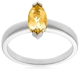 41VfwJezz0L. SL160  Sterling Silver 10x5mm Marquis Citrine Ring, Size 5
