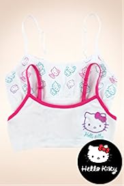 2 Pack Older Girls Hello Kitty Glitter Seam Free Crop Tops