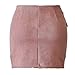 MINICOP Womens' Vintage Sexy Lace Up High Waist Bodycon Faux Suede Mini Skirt