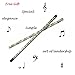 Crosstree Waterproof Zipper Large capacity stationery Pen Pencil Bag for student or Business people with 2pcs free pencil gift. (Music Black)