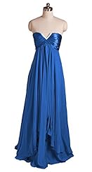 Off the Shoulder Sleeveless  Chiffon Prom Dress  With Ruffles