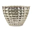 23" Waffle Textured Silver Finished Flower Planter