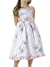 Lovely Summer Dress with Black Flowers Pattern & Pink Ruffle