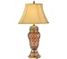 Murray Feiss One-Light Verdun Collection Table Lamp, Aged Gold Leaf with Dark Tan Linen/Ivory Soft Lined Shade # 9264AGL