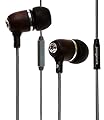 Symphonized NRG BLING Premium Genuine Wood In-ear Noise-isolating Headphones with Mic and Nylon Cable