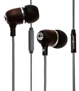 Symphonized NRG BLING Premium Genuine Wood In-ear Noise-isolating Headphones with Mic and Nylon Cable
