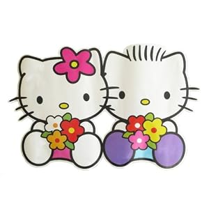This giant Hello Kitty Peel and Stick wall graphic is sure to become the focal point of your room.