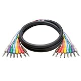 HOSA 1/4" PHONE - 1/4"PHONE, 5m (16.5 ft.) x 8 MULTI-TRACK SNAKE CABLES