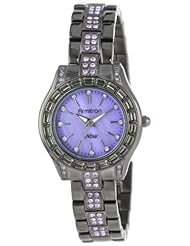 Armitron Womens 75/5053VMDG Purple Swarovski Crystal Accented Gunmetal Bracelet Watch