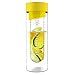 Asobu 20-Ounce Glass Water Bottle with Fruit Infuser, Yellow