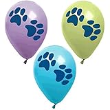 6 count Puppy Dog Paw Print Party Balloons