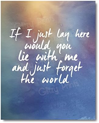 Love Quote Print, Watercolor Print, Song lyric Print, Music Print, A4 Print