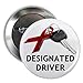 December Drunk Driving Prevention Designated Driver 2.25 inch Pinback Button Badge