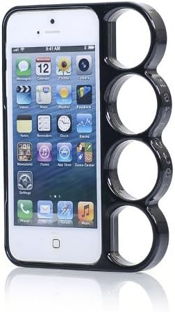 Alipay Iphone 6 4.7" 3d Aluminum Self-protective Lord of The Rings brass knuckles Designed Bumper Case Cover for Apple Iphone 6 4.7 Inch Release on 2014 + 1 Pcs Alipay Wristband (Black)