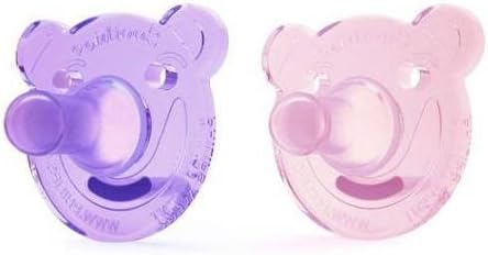 0-3M Pink/Purple, 2pk Philips Avent Soothie Shape Pacifier
