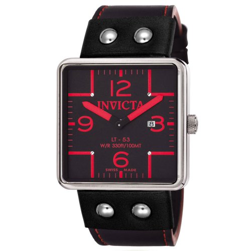 Invicta Men's Russian Diver LT-53 Black Leather Watch #4303
