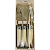 Acrylic Horn Laguiole Verdier Heavy Duty Set 6 Fish Knives
