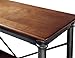 Home Styles The Orleans Five Tier Multi-Function Vintage Fixed Reinforced Shelf Unit Crafted from Powder Coated Steel with Birch Wood and Warm Caramel Finished Shelf Tops, Levelers on Feet for added Stability