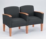 Fabric Two Seater with Center Arm Belmont Series Collection by Lesro - G2453K4