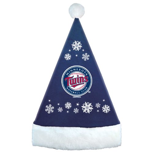 MLB Minnesota Twins Snowflake Santa Hat
