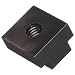 Grade 8 C-1018 Steel T-Slot Nut, Yellow Zinc Dichromate Finish, Left Hand Metric Fine 2B Threads, M12 Thread Size, 18mm Slot Width