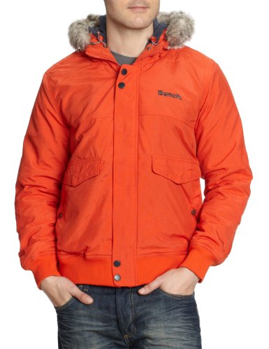BENCH Herren Jacke mit Kapuze CAVING, spicy orange, S, BMKA1104_OR058