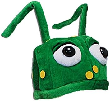 Lightweight Lined Polyester Insect Hats with Antennas (Grasshopper)