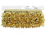 Beaded Attitude Baguette Fringe 2 1/8 Peridot