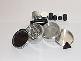 Authentic SMART CRUSHER® TOBACCO SPICE HERB Grinder Magnetic CASE (4parts) + 7 pcs pollen press