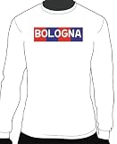 Bologna F.C. 1909 Basic Logo Long Sleeve Tee, Adult Medium - White