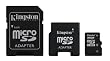 Kingston 16GB Class 10 C10 MicroSDHC Card with MiniSDHC and SDHC Adapters
