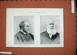 1889 PORTRAIT EDWIN HATCH DOM PEDRO EMPEROR BRAZIL MEN